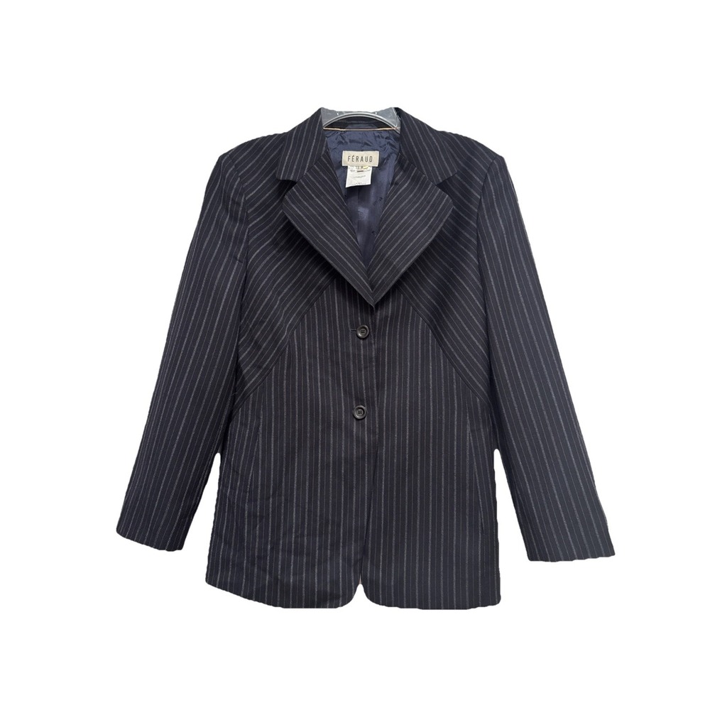 Feraud‎ Size 8 Pinstripe Jacket Elegant Workplace Sophisticated